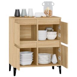 Berkfield Home Sideboard Sonoma Oak 60x35x70 cm Engineered Wood in Brown - Size: 60 x 35 x 70 cm - thumbnail 5