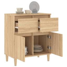 Berkfield Home Sideboard Sonoma Oak 60x35x70 cm Engineered Wood in Light Brown - Size: 60 x 35 x 70 cm - thumbnail 5