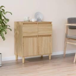 Berkfield Home Sideboard Sonoma Oak 60x35x70 cm Engineered Wood in Light Brown - Size: 60 x 35 x 70 cm - thumbnail 2