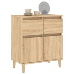 Berkfield Home Sideboard Sonoma Oak 60x35x70 cm Engineered Wood in Light Brown - Size: 60 x 35 x 70 cm - thumbnail 4