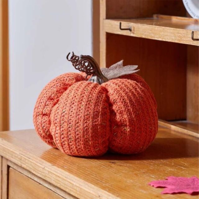 Marco Paul Halloween 18cm Orange Plush Autumn Décor Pumpkin Décor - image 1
