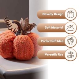 Marco Paul Halloween 18cm Orange Plush Autumn Décor Pumpkin Décor - thumbnail 3