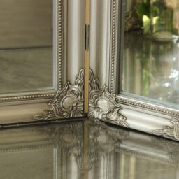 Melody Maison Ornate Silver Dressing Table Triple Mirror in Metallic Silver - thumbnail 6
