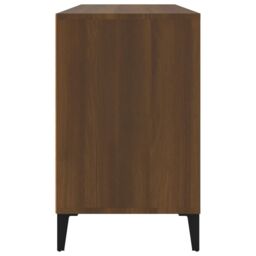 Berkfield Home Shoe Cabinet Brown Oak 102x36x60 cm Engineered Wood - Size: 102 x 36 x 60 cm - thumbnail 6