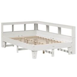 Berkfield Home Bookcase Bed without Mattress White 140x190cm Solid Wood Pine - Size: 140x190 cm - thumbnail 3