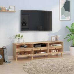 Berkfield Home TV Cabinet Sonoma Oak 150x30x44.5 cm Engineered Wood in Brown - thumbnail 3