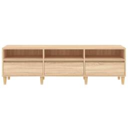 Berkfield Home TV Cabinet Sonoma Oak 150x30x44.5 cm Engineered Wood in Brown - thumbnail 6