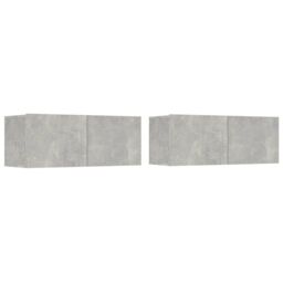 Berkfield Home 5 Piece TV Cabinet Set Concrete Grey Engineered Wood - thumbnail 7