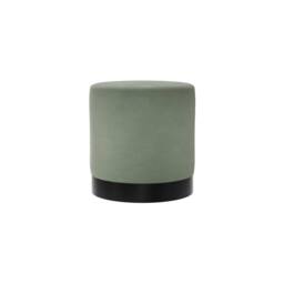Wyld Haus Kalua Small Sage Green Velvet Stool Matt Black Base - thumbnail 2