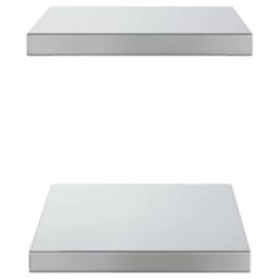 Berkfield Home Wall Shelves 2 pcs 50x30x3 cm Silver Stainless Steel - Size: 50 x 30 x 3 cm - thumbnail 6