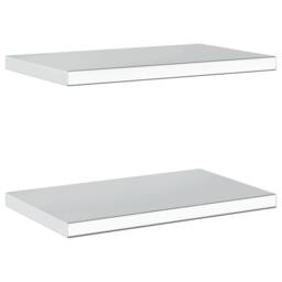 Berkfield Home Wall Shelves 2 pcs 50x30x3 cm Silver Stainless Steel - Size: 50 x 30 x 3 cm - thumbnail 7
