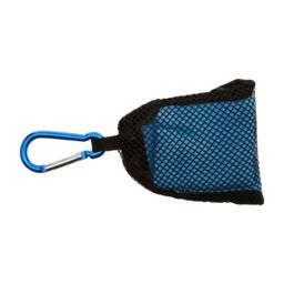 Trespass Dripclip Microfibre Towel Keyring With Carabiner Clip in Blue - thumbnail 2