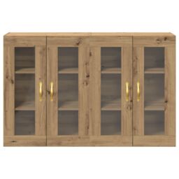 Berkfield Home Wall Mounted Cabinet Set of 2 Artisan oak Engineered Wood in Brown - thumbnail 6