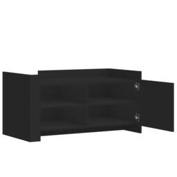 Berkfield Home Coffee Table Black 100x50x50 cm Engineered Wood - Size: 100 x 50 x 50 cm - thumbnail 7