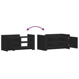 Berkfield Home Coffee Table Black 100x50x50 cm Engineered Wood - Size: 100 x 50 x 50 cm - thumbnail 8