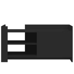 Berkfield Home Coffee Table Black 100x50x50 cm Engineered Wood - Size: 100 x 50 x 50 cm - thumbnail 4