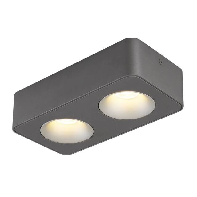 Netlighting Hangarau Twin Ceiling Spotlight Grey Dark LED 3000K - image 1