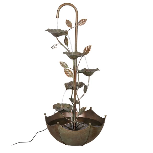 Primrose Enchanted Zinc Umbrella Cascade Water Feature 96cm in Grey - image 1