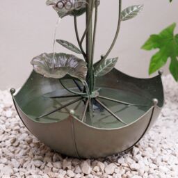 Primrose Enchanted Zinc Umbrella Cascade Water Feature 96cm in Grey - thumbnail 7