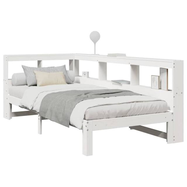 Berkfield Home Decorative Bookcase Bed without Mattress White 90x200 cm Solid Wo - image 1