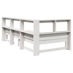 Berkfield Home Decorative Bookcase Bed without Mattress White 90x200 cm Solid Wo - thumbnail 9