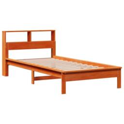 Berkfield Home Bookcase Bed without Mattress Wax Brown 100x200 cm Solid Wood Pine - thumbnail 3