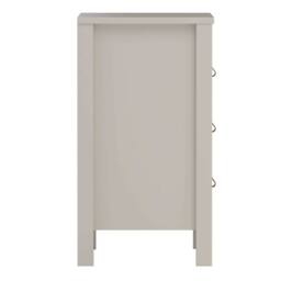 Wyld Haus Cashmere 3 Drawer Bedside Table Tall Raised Legs Switchable Handles in Cream - thumbnail 6