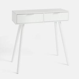 OHS Venice Console/Dresssing Table Engineered Wood Entryway Display Desk in White - thumbnail 2