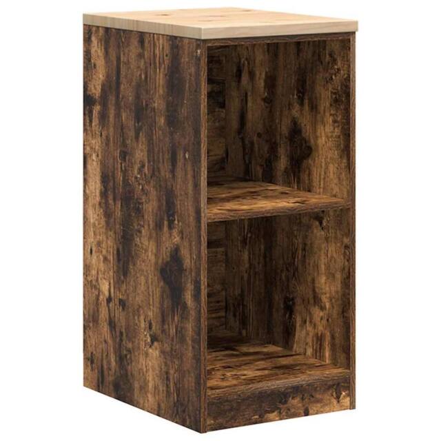 Berkfield Home Garage Storage Cabinet Smoked Oak 40x51x85 cm Solid Wood Pine in Brown - Size: 40 x 51 x 85 cm - image 1