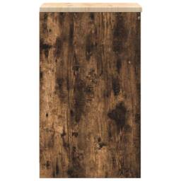 Berkfield Home Garage Storage Cabinet Smoked Oak 40x51x85 cm Solid Wood Pine in Brown - Size: 40 x 51 x 85 cm - thumbnail 6