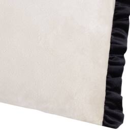 Wylder Tilly Velvet Frill Reversible Cushion in Off-White - Size: 30 cm x 50 cm - thumbnail 4