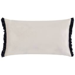 Wylder Tilly Velvet Frill Reversible Cushion in Off-White - Size: 30 cm x 50 cm - thumbnail 2