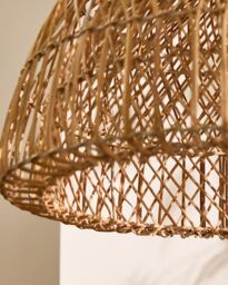 Dibor Traditional Rattan Twin Spiral Easy Fit Decor Ceiling Shade H32xD50cm in Beige - thumbnail 4
