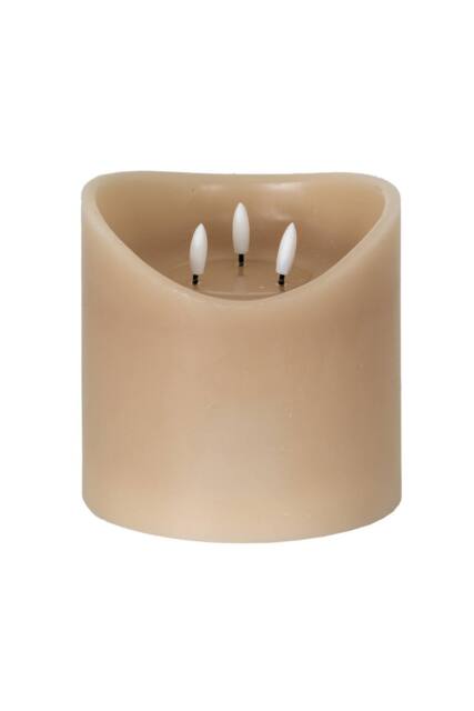KDMD Luxe Collection 6x6 Taupe Melted LED Candle - image 1