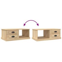 Berkfield Home Coffee Table Sonoma Oak 90x50x35 cm Engineered Wood in Light Brown - Size: 90 x 50 x 35 cm - thumbnail 9
