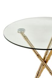 Orsina Versatile Knop Legs Side Table, Elegant Gold Finish Legs Of Bedside Table, Lightweight Small Lounge Table - thumbnail 4