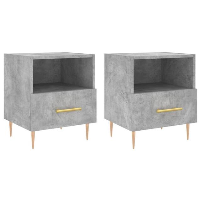 Berkfield Home Bedside Cabinets 2 pcs Concrete Grey 40x35x47.5 cm Engineered Wood - image 1