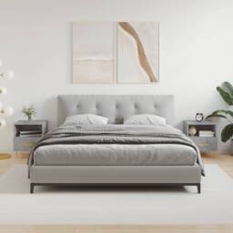 Berkfield Home Bedside Cabinets 2 pcs Concrete Grey 40x35x47.5 cm Engineered Wood - thumbnail 2