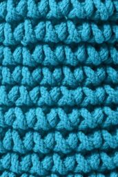 Homescapes Cotton Knitted Round Storage Basket, 37 x 21 cm in Teal - Size: Small - thumbnail 3
