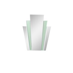 Melody Maison Art Deco Green Glass Fan Wall Mirror - 50cm X 40cm - Size: 50 cm X 40 cm - thumbnail 1