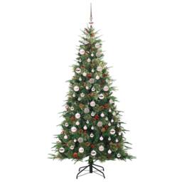 Berkfield Home Artificial Hinged Christmas Tree Green 180 cm PE & PVC - thumbnail 4