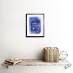 "Artery8 Wall Art Print Quote Shine Stars Artwork Framed 9X7 Inch in Brown - Size: W7"" x H9""" - thumbnail 2