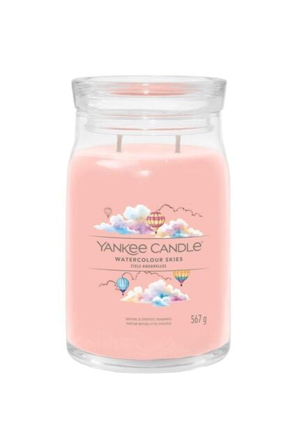 Yankee Candle Women's Signature Large Jar Watercolour Skies in Pink - image 1