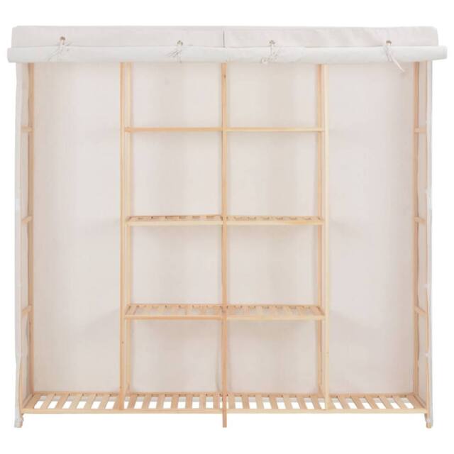 Berkfield Home Wardrobe White 173x40x170 cm Fabric - Size: 173 x 40 x 170 cm - image 1