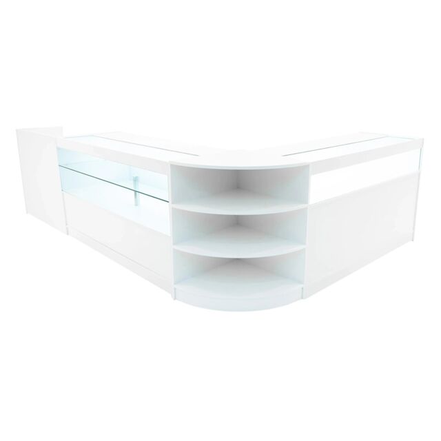 Monstershop Europa LED Shop Counter Set B1500, C1500, TB60 & LM60 - White - image 1