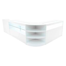 Monstershop Europa LED Shop Counter Set B1500, C1500, TB60 & LM60 - White - thumbnail 1