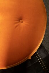 Orsina Manhattan Orange Velvet Footstool - thumbnail 3