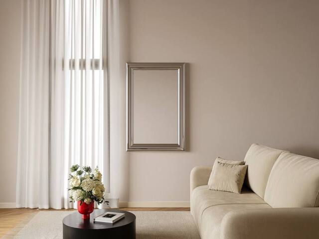 Vente-unique Rectangular Metal Wall Mirror - W. 80 X H. 120 Cm - Chrome - BORAYA in Silver - image 1