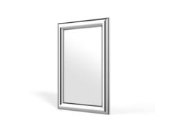 Vente-unique Rectangular Metal Wall Mirror - W. 80 X H. 120 Cm - Chrome - BORAYA in Silver - thumbnail 5