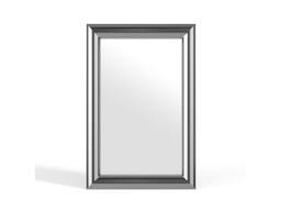 Vente-unique Rectangular Metal Wall Mirror - W. 80 X H. 120 Cm - Chrome - BORAYA in Silver - thumbnail 4